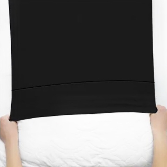Bamboo viscose body pillow case in black 20x54 - Picture 3 of 8